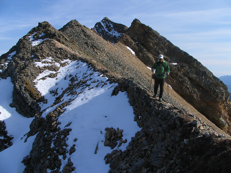 It's tough enough traversing the ridge in daylight...