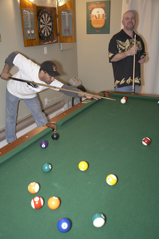 10-ball in the corner pocket!