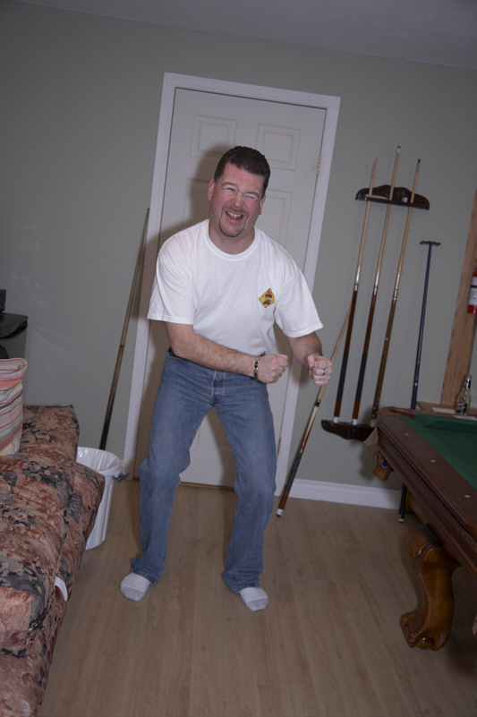 In fact, there's a bathroom behind that door.