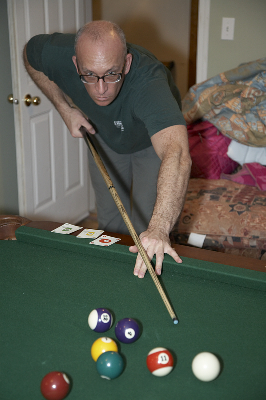 Matt looks like a serious pool player!