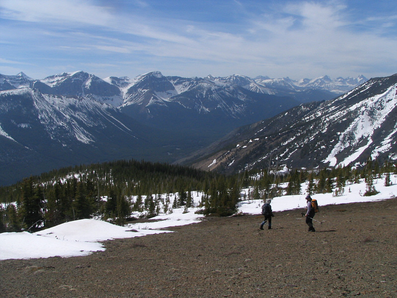 The sun was starting to get unbearably hot. Thank goodness for the snow and trees.