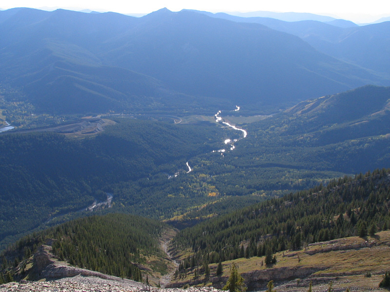 Stick to the ridge left of the gully.