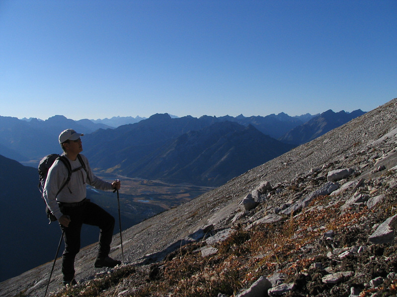 It takes longer than you think to climb up this slope.