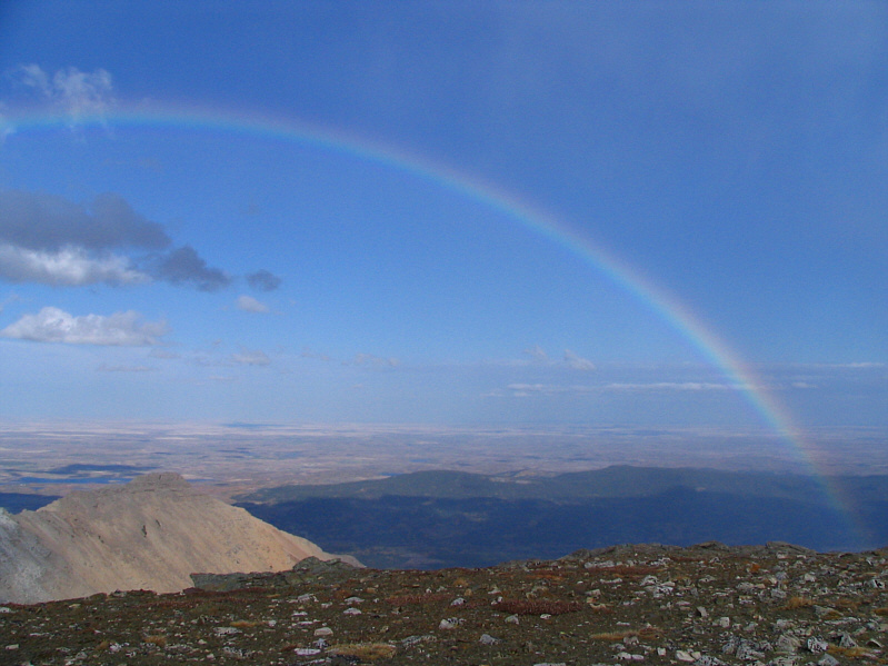 It started raining at the summit!