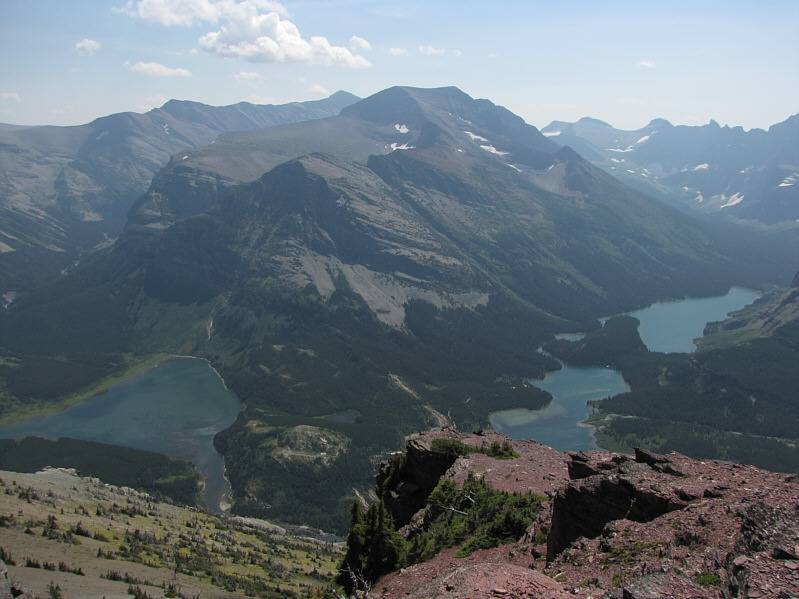 Peeking up just to the left of Allen Mountain is Mount Siyeh.