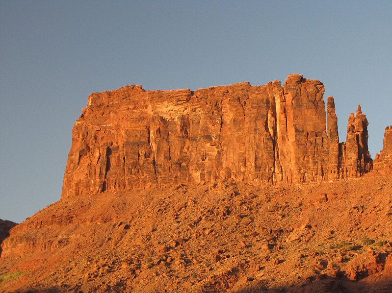 If you camp around here, bring plenty of extra water.  The Colorado River is very silty and only useful for washing.