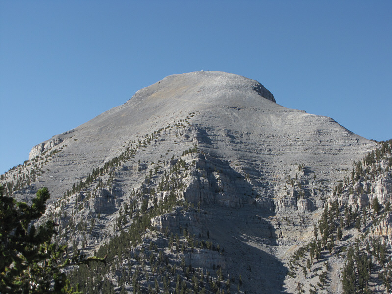 If you look closely, you can spot the North Loop Trail as it switchbacks up the east face.
