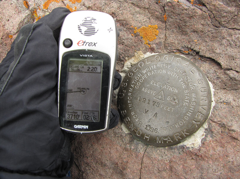 I didn't realize that Delano Peak was a 12,000-footer until I saw this marker.