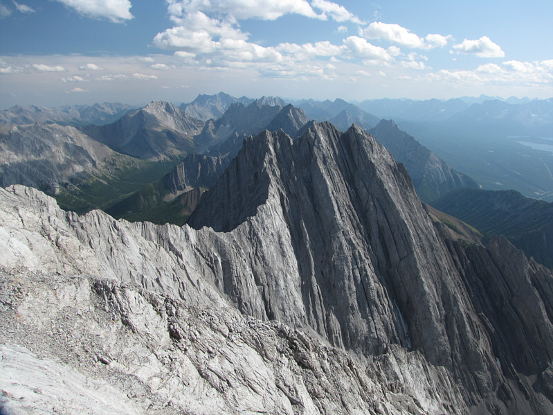 Mount Rae is also visible on the horizon just left of center.