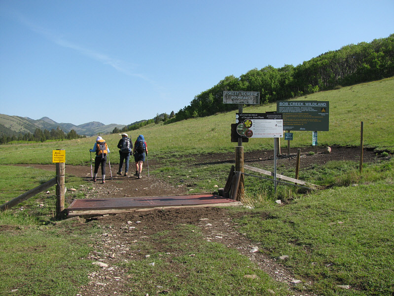 Motorized travel beyond the gate is restricted to snowmobiles and quads only.