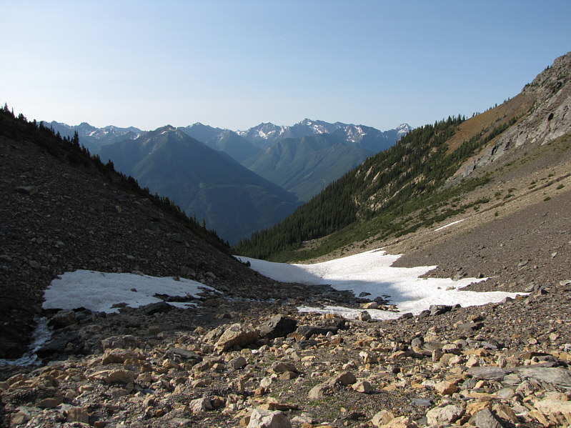 The snow patches would come in handy later in the day on the way back.