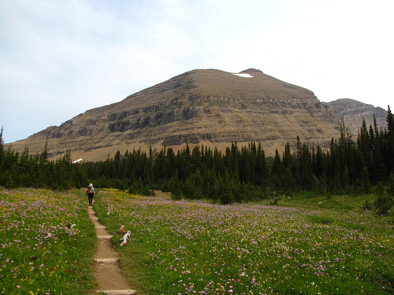 There were a lot of people on this popular trail.