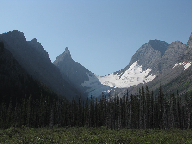 The glacier doesn't look like much in the summer.