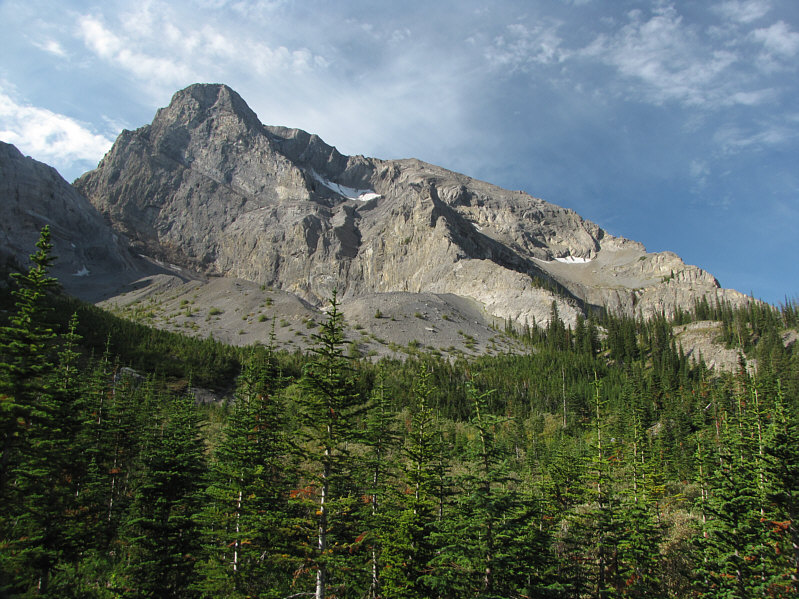 If you look closely, you can spot the trail further up in the scree slope.