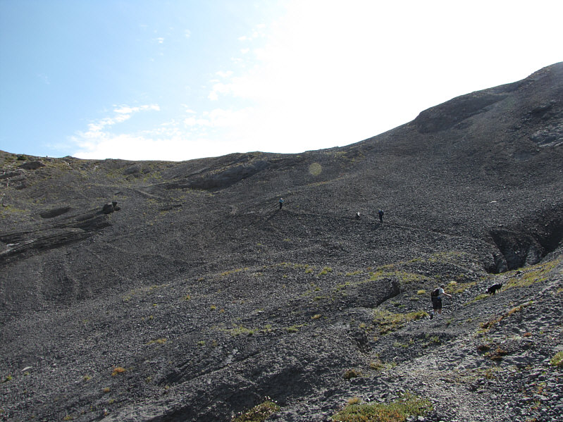There were some ice patches still in the hole at far right.  World's smallest glacier?