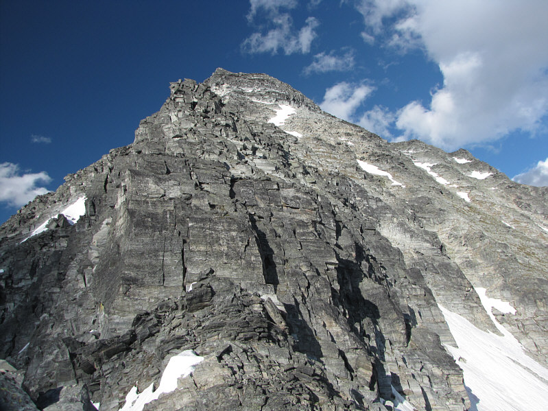 Not an easy down-climb as evidenced by all the slings left behind...