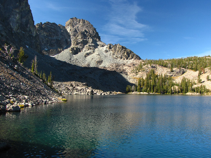 It's also possible to access the He Devil-She Devil col by climbing the scree slope in shadows.