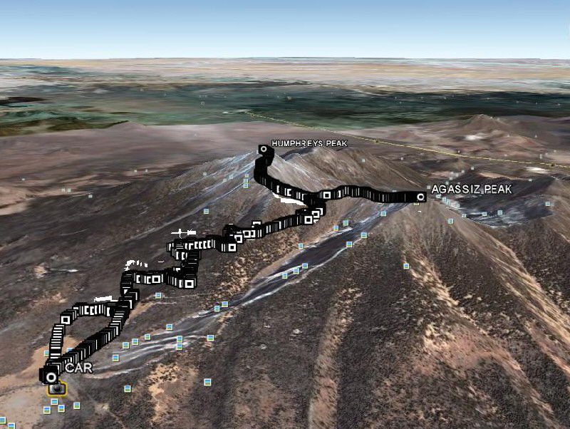 On descent, I took a more direct route to my car near the bottom.