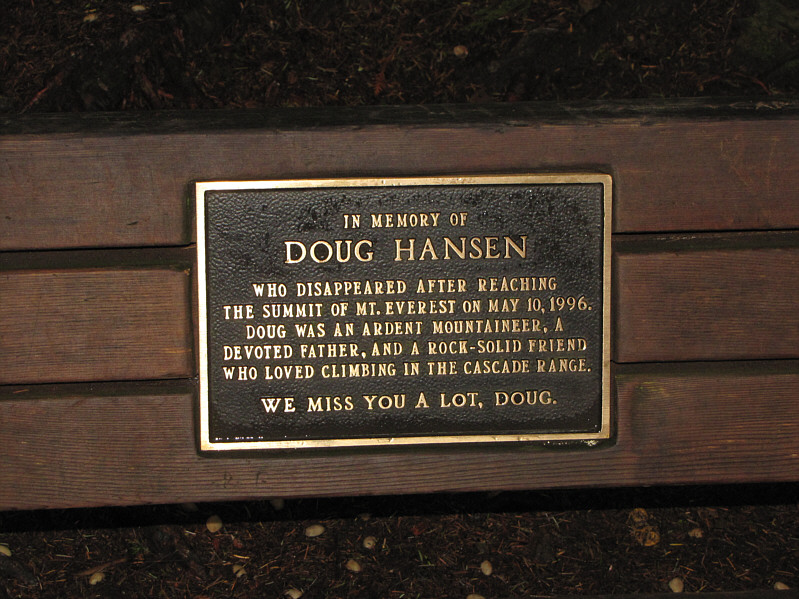 There were also Nepalese prayer flags strung above the bench.