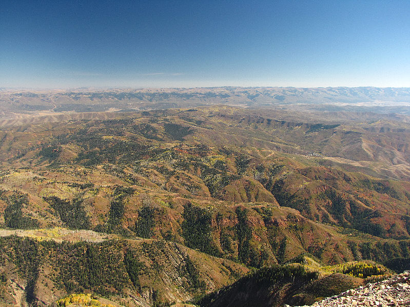 The orange streak at centre is Devils Kitchen (hoodoos).