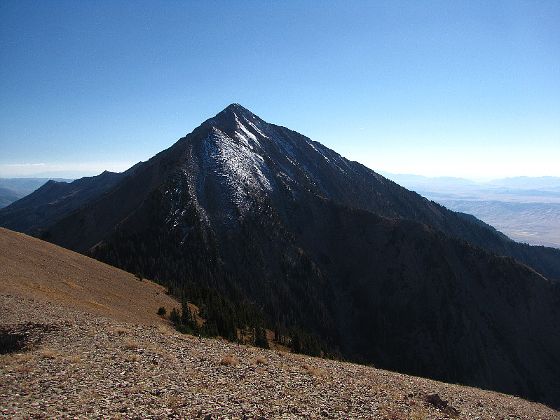 Took me a little over an hour to reach the top of North Peak from Mount Nebo's north summit.