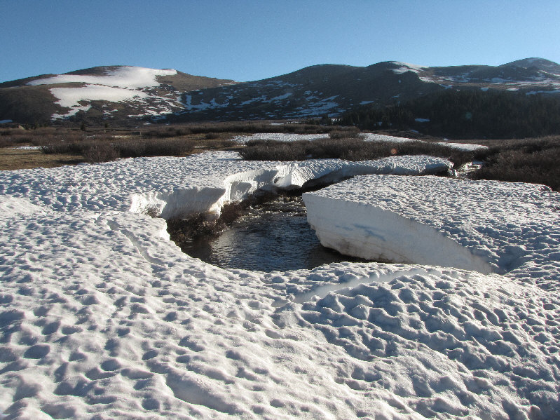 Not sure if there is actually a bridge here when the snow is gone...