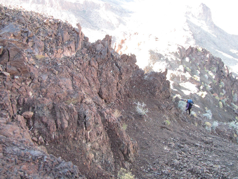 Beware of loose rocks here.