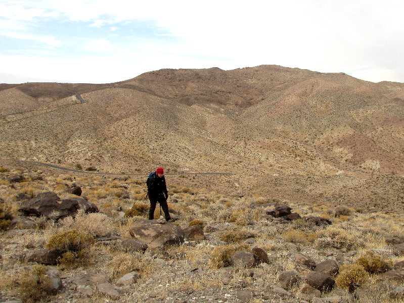 Dantes View is the flat section on the horizon at far left.