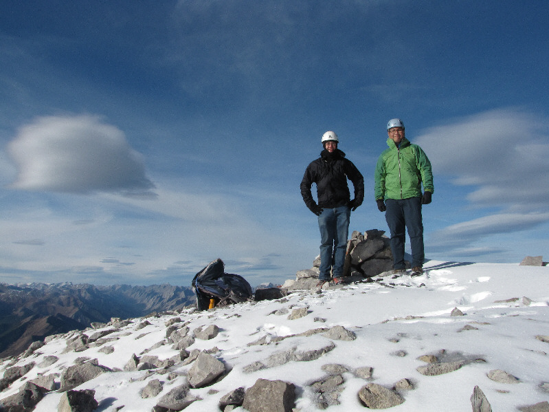Yes, Eric is wearing blue jeans (he forgot to bring hiking pants)!