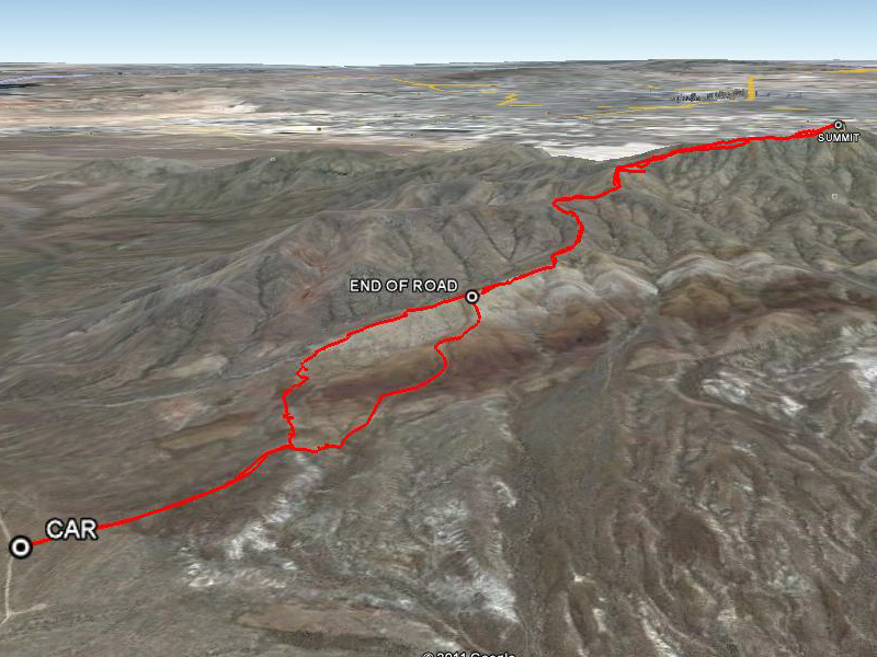 If I could do this trip over, I would drive up the right branch to the bottom of the steep hill just before the end of the road.