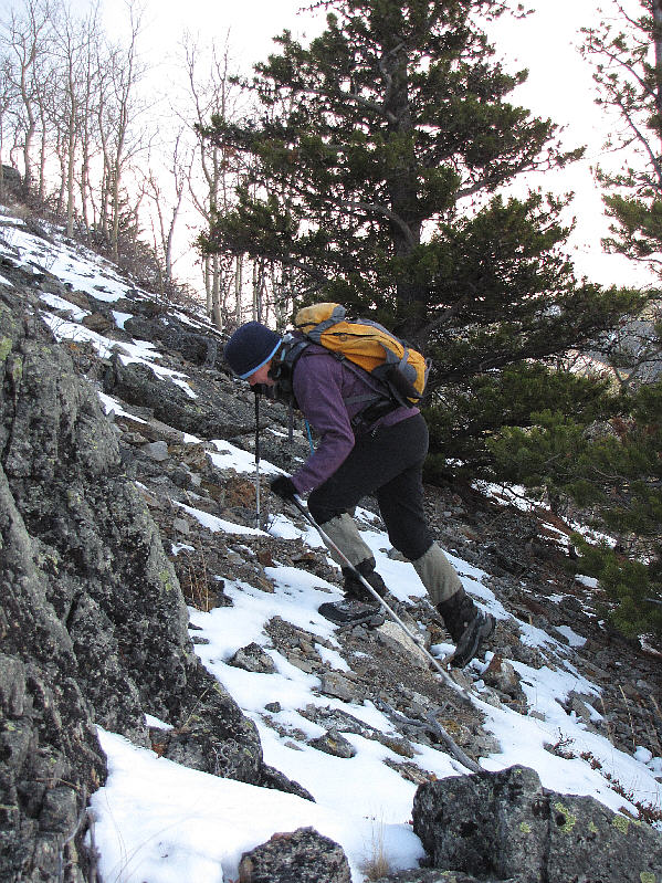 This terrain proved to be trickier to descend later on...