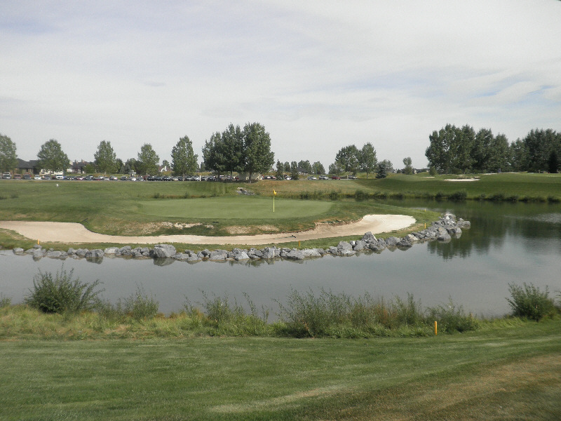 Okay, it's not quite the 17th at TPC Sawgrass, but it's challenging enough as it is.