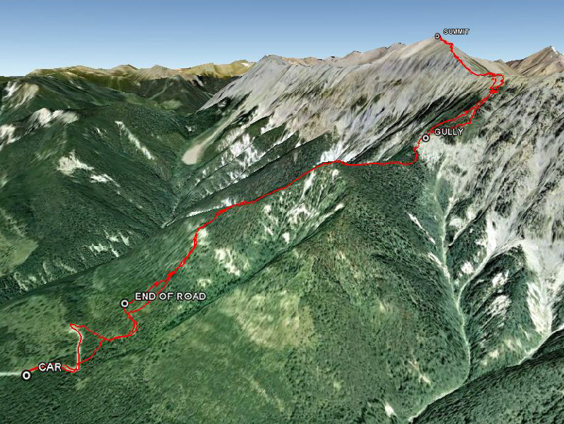 I'm still incredulous. 3.5 hours from the road through all that crap?? Hmmm...