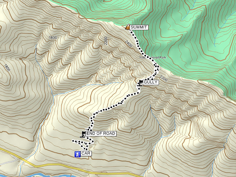 Not destined to be a classic, at least not until an interpretive trail is built all the way from the road to the ridge!