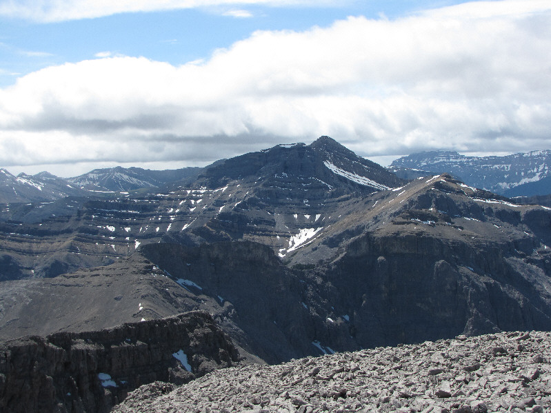 Not to be confused with the Saddle Peak near Lake Louise or Saddle Mountain ("The Shaddle") in the Livingstone Range further south!
