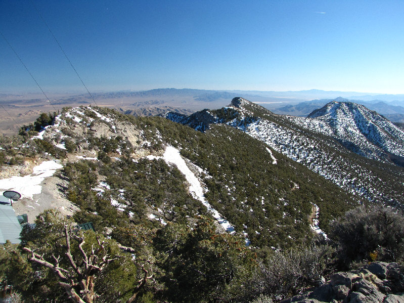 On 16 January 1942, Carole Lombard's plane crashed not far below the east (left) face of the middle bump in this photo.
