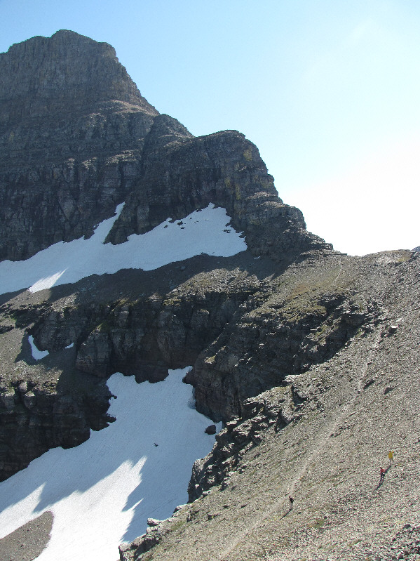 I think the trio dropped down to retrieve a hat that had blown off someone's head.