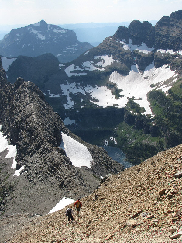 The path is great for scree surfing.