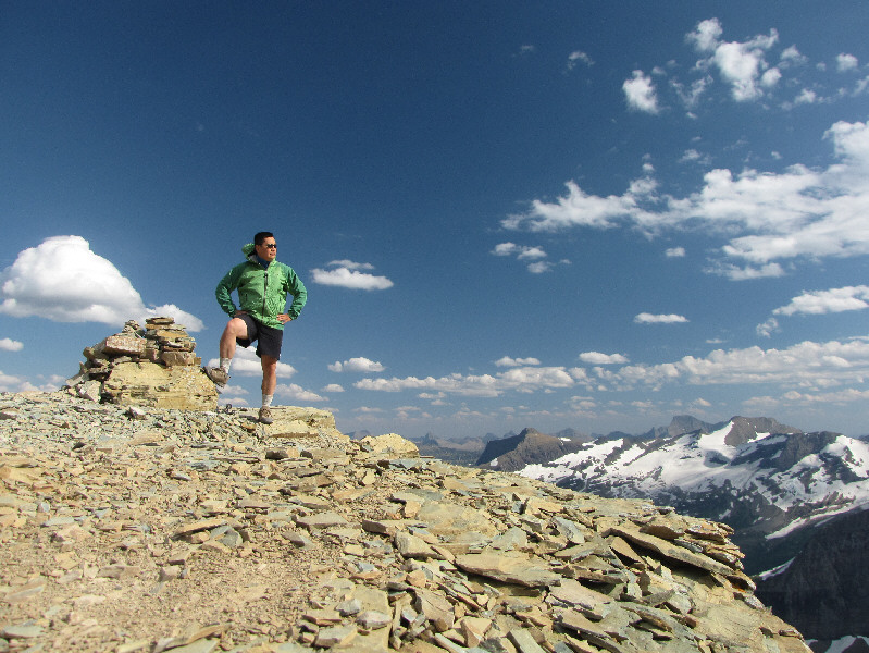 Took awhile to get this photo as the sun was obscured by clouds for much of my summit stay.