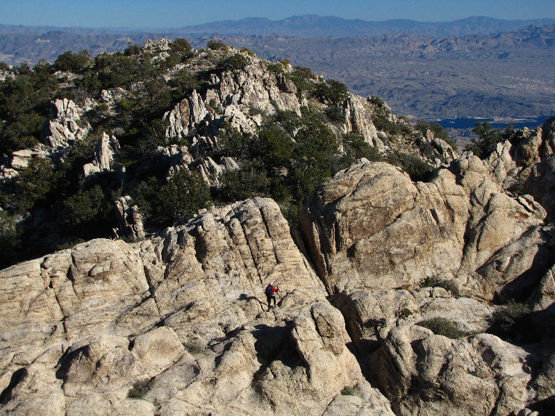 Even the east summit looks higher from here!