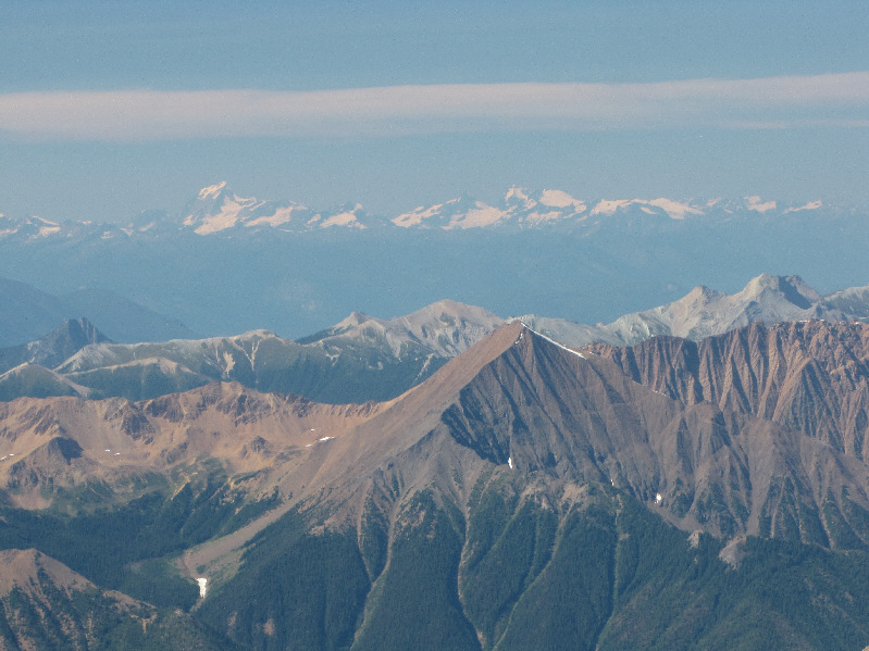 Mount Sir Sanford and Adamant Mountain are over 100 kilometres away!