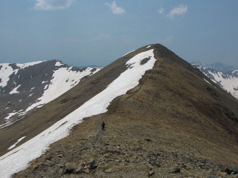 The Williams Lake route joins the trail at this saddle from the right.