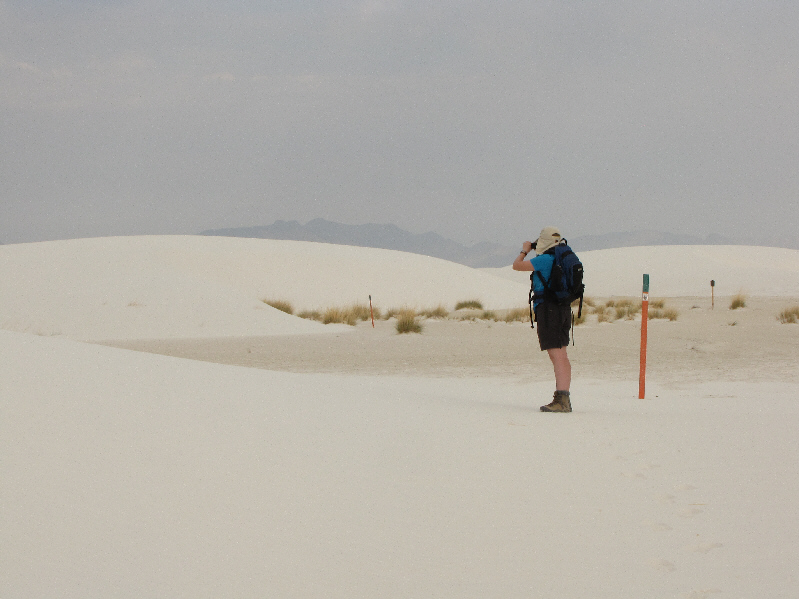 Follow the orange markers...if you can!