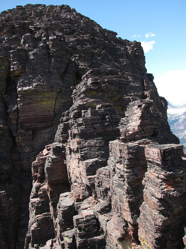 Luckily, the crux was largely sheltered from the wind.