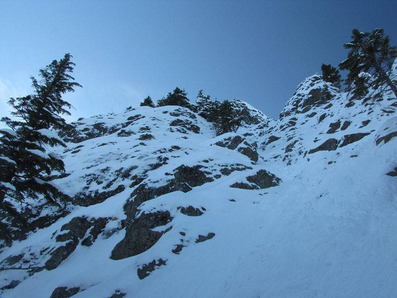 Much easier with crampons!