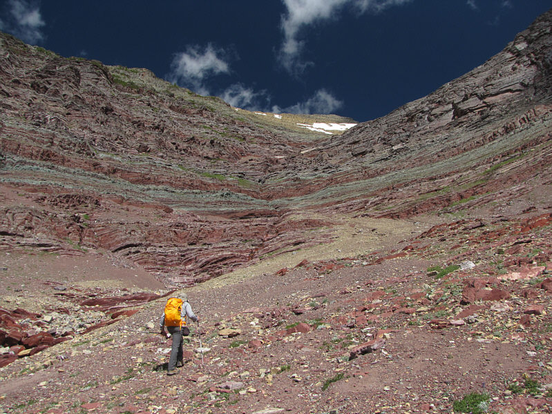 Pretty much go straight up the middle.