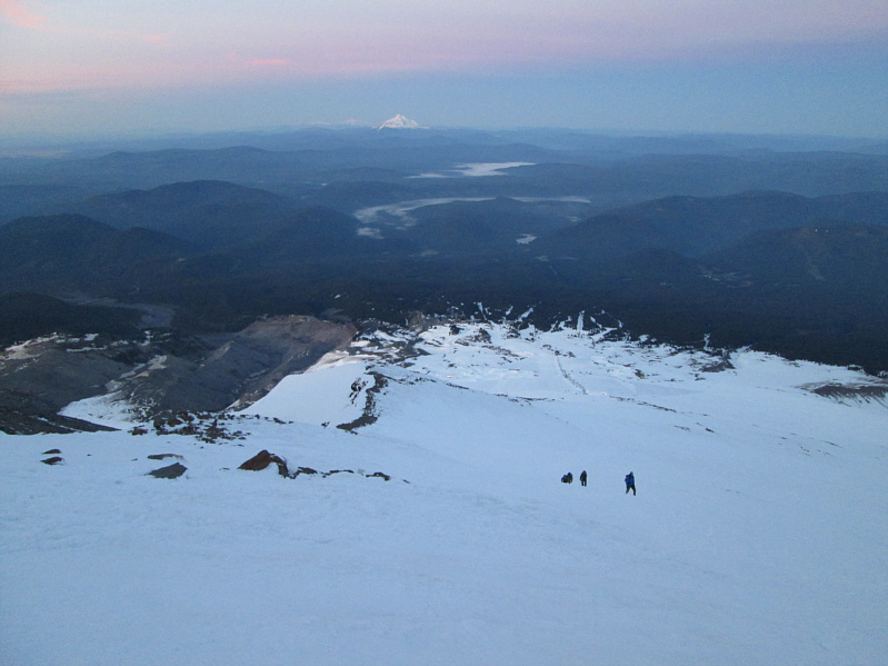 Actually, I saw climbers all night on the south slopes with their headlamps on.