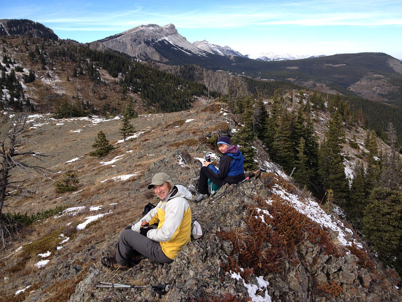 You know that it is NOT tick season when Dinah is sitting down on the rocks!