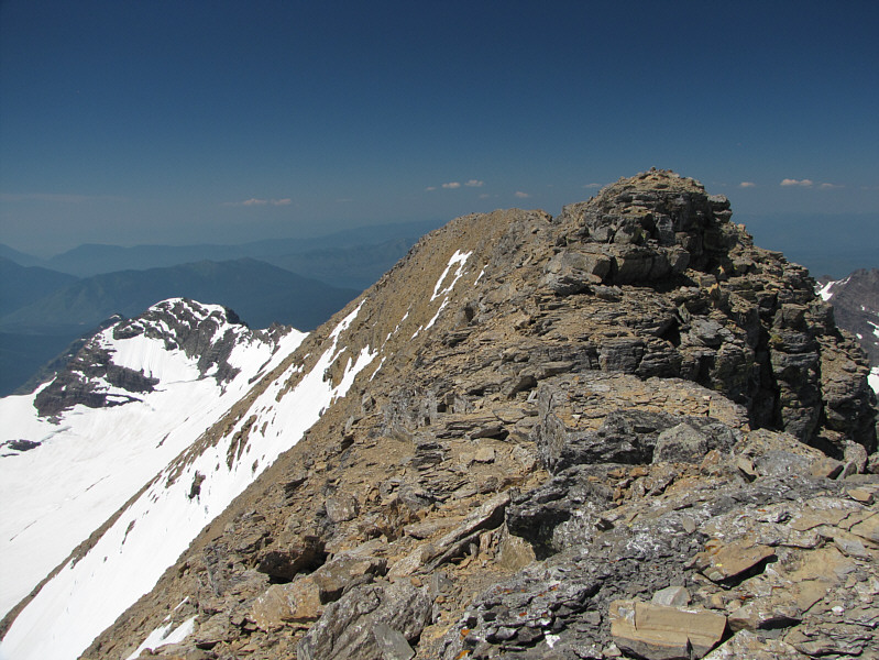 There is a really annoying drop-off along the summit ridge that may require some backtracking.