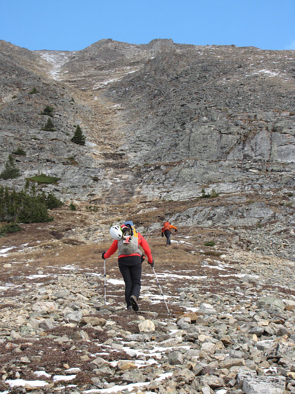 The gully is likely steeper than it looks.